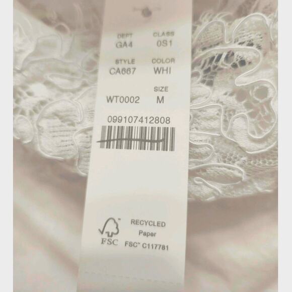 NWT J. Crew Philomena Dress Cotton Poplin Lace Dress Bridal Shower White M *Flaw - Picture 8 of 13